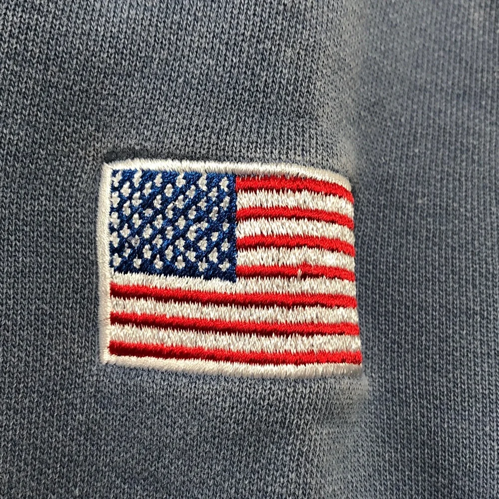 Vintage Felt Patch USA Sports Cropped  Sweatshirt Women's Small Patriotic - Picture 3 of 8